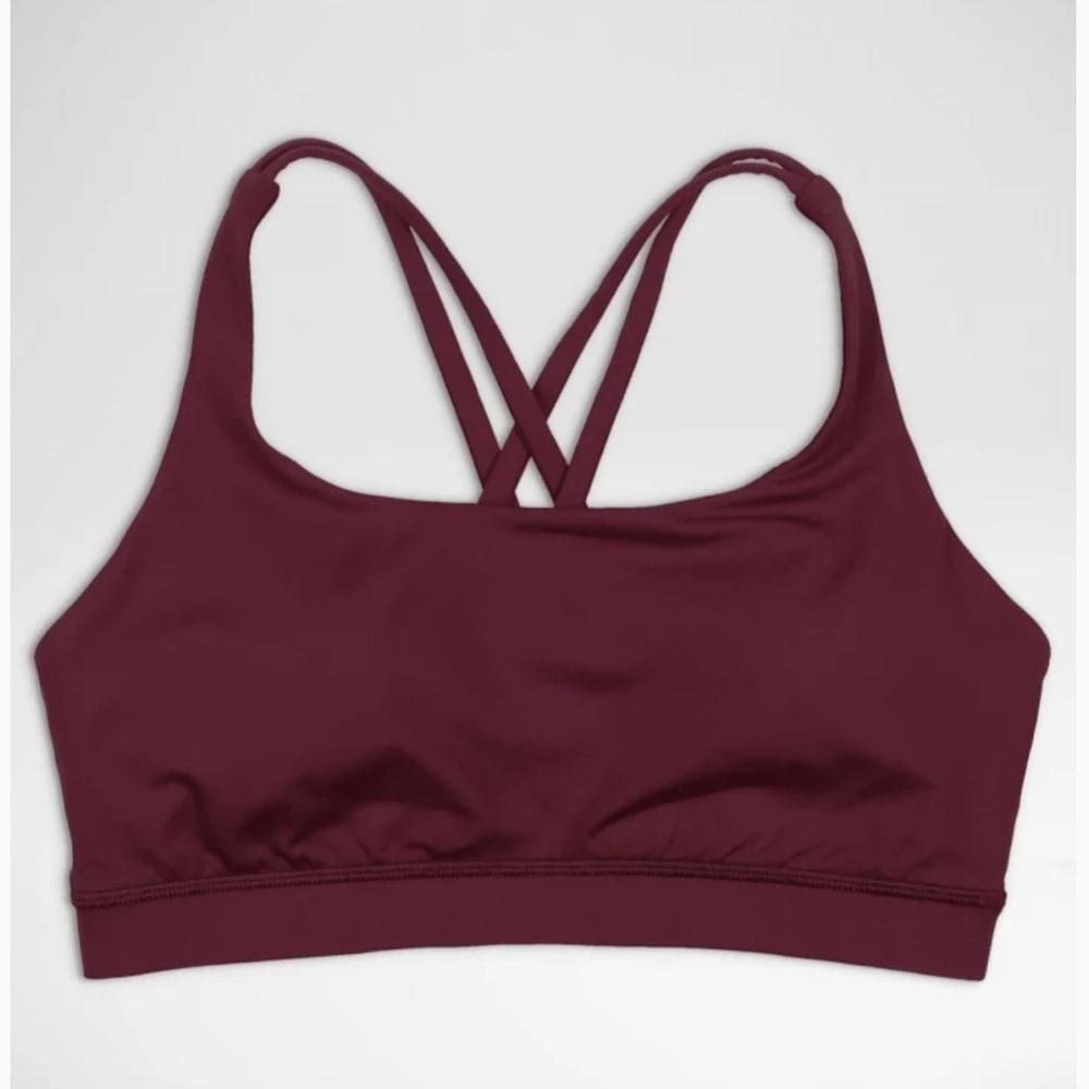 Lululemon Energy Bra Medium Support B–D Cups Garnet 2 NWT